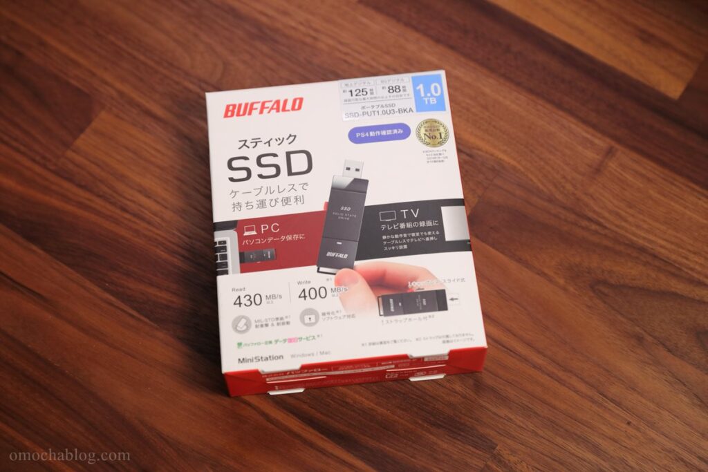 USBタイプのSSD「SSD-PUT1.0U3」